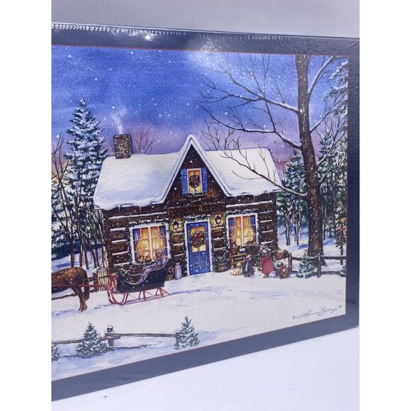 Lang Puzzle Christmas Magical Evening NEW Laura Berry Cabin Sleigh Horse 500 Pcs - Picture 3 of 6
